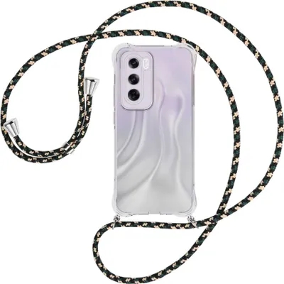 Produktbild von Handykette Backcover-Schutzhülle mit Band (Metall silberfarben) für OPPO Reno 12 Pro 5G - camouflage