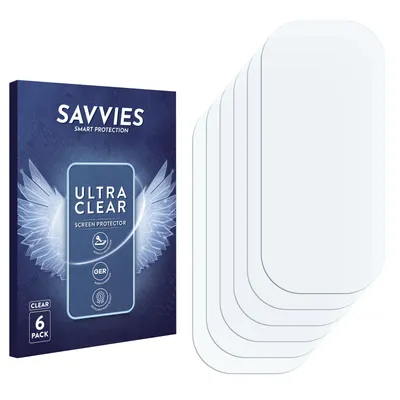 A product shot of a box of screen protectors and several individual screen protectors.