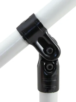 Produktbild von Schwenkverbinder 180° schwarz für 28 mm Rohre