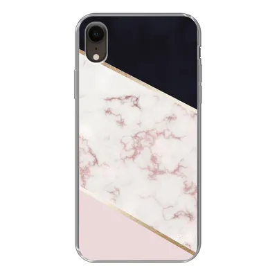 Produktbild von MuchoWow® Handyhülle Schutzhülle Hülle für iPhone XR Marmor - Roségold - Luxus Silikon Softcase Handy Hülle - Schutzdeckel
