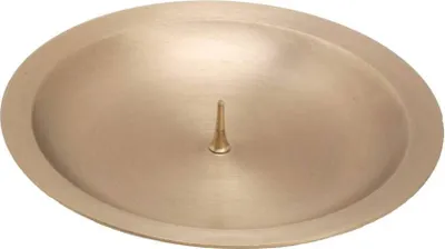 Produktbild von Ø10cm Kerzenteller Messing Dorn 1cm Kerzenständer Kerzenhalter Taufe 2812
