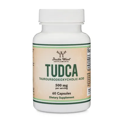 Produktbild von Double Wood TUDCA Leberergänzungsmittel | 60 Kapseln | 250 mg pro Kapsel | Tauroursodeoxycholic Acid | Gallensäure | Tauroursodeoxycholsäure