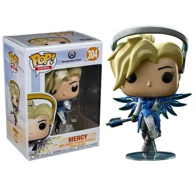 Produktbild von Funko Pop! Games: Overwatch Mercy (Cobalt) + Pop Protector