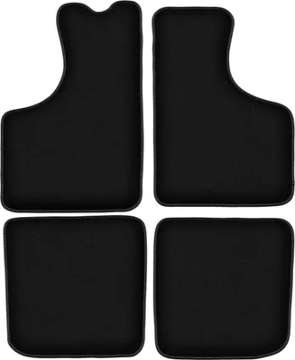 Zdjęcie produktu dla Dywaniki welurowe do Skoda 105 / 120 / 130 sedan (1976-1990) - czarne dywaniki samochodowe BASIC komplet (4 szt.)
