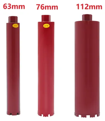 Obrázok produktu pre Solidchoice – Diamantová vrtacia koruna 63 mm / 76 mm / 112 mm na betón, s hĺbkou vrtania 410 mm