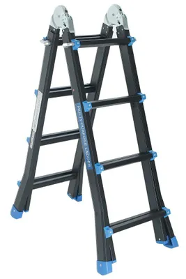 Obrázok produktu pre MARK TOOLS PRO multifunkčný skladací rebrík 4×3 stupne - 2,80 m - hliník - so stabilizačnou tyčou