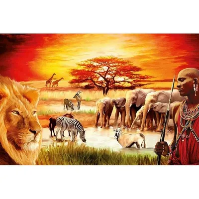 Zdjęcie produktu dla RAVENSBURGER Puzzle Savannah - Dumni Masajowie 3000 elementów