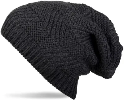 Produktbild von styleBREAKER Uni Beanie Strickmütze mit Struktur Muster, Mütze gestrickt, Einfarbig Uni Winter 04024017