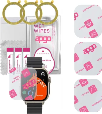 Produktbild von apgo 3 Stück Schutzglas, klar, kompatibel mit Rubicon RNCF17 Smartwatch, Hybrid 8H, Ersatz für Hartglas, Displayschutzglas, Bildschirmschutz, Displayschutz, kratzfest