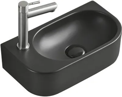 Produktbild von Mexen Viera Aufsatzwaschbecken links 40 x 21 cm, schwarz matt - 21274085L