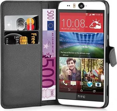 Produktbild von Cadorabo Hülle für HTC Desire EYE Schutz Hülle in Schwarz Handyhülle Etui Case Cover Magnetverschluss