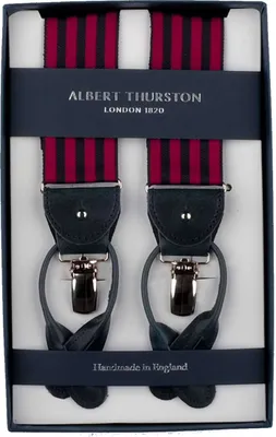 Produktbild von Albert Thurston Hosenträger 'Oliver' rot-blau gestreift