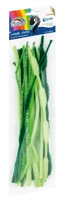 Imagen del producto de Druciki creativos, color verde, 30 cm, paquete de 20 unidades