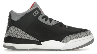 Immagine prodotto di Nike Air Jordan 3 Retro "Black Cement" per bambini, dimensioni: 28,5