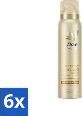Produktbild von Dove Body Love Selbstbräunungsmousse - Summer Revived - Leicht-Mittel - 150 ml - Vorteilspack - 6 Stücke