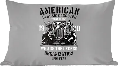Produktbild von MuchoWow® Zierkissen Sofakissen Wohnzimmer Dekokissen 60x40 cm Mancave - Auto - Schwarz - Weiß - Grau - Vintage - Kopfkissen - Polster mit Foto