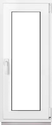 Produktbild von Framex Kellerfenster Fenster Kunststofffenster Weiß Breite x Höhe 45 x 120 cm (450 x 1200 mm) 2fach (32 mm) Dreh Kipp DIN Rechts - Premium