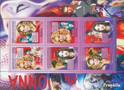 Produktbild von Briefmarken Guinea 2008 Mi 5647-5652 Kleinbogen (kompl. Ausgabe) postfrisch Madonna