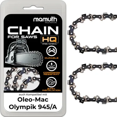 Zdjęcie produktu dla 2x Łańcuch pilarki 40cm 1,5mm 0,325" 66 TG do Oleo-Mac Olympik 945/A