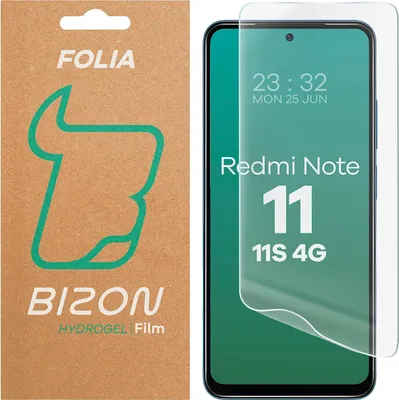 Produktbild von Hydrogel Folie für den Bildschirm für Xiaomi Redmi Note 11 / 11S 4G, Bizon Glass Hydrogel Front, 1 Stück