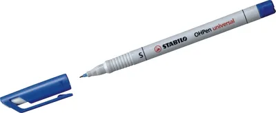 Image de Stylo pour film - STABILO OHPen universal - soluble à l'eau superfin - pack de 10 - bleu