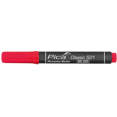 Obrázek produktu pro Permanentní popisovač Pica 2-6 mm, klínový hrot, červený