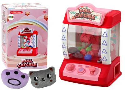 Produktbild von Lean Toys Automatische Puppenfangmaschine Gadgets Plüschkugeln Rosa