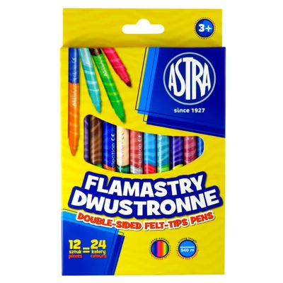 Zdjęcie produktu dla Flamastry dwustronne Astra 12szt-24k nr 7462