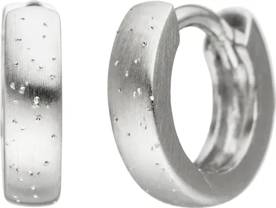Produktbild von Creolen 925 Sterling Silber matt Ohrringe Silbercreolen Silberohrringe