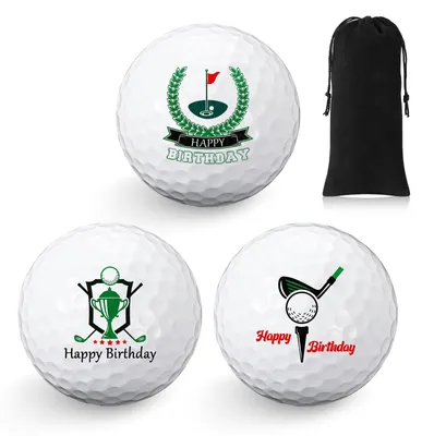 Image de Coffret cadeau de 3 balles de golf, idéal pour les anniversaires