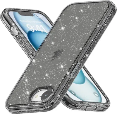 Produktbild von iPhone 16e / 17e Hülle - Coverup Glitzer TPU Back Cover - Schwarz