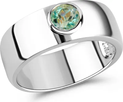 Produktbild von V Ring 925/- Sterling Silber weiß 062 (19,7) Spinell hellblau 360273621