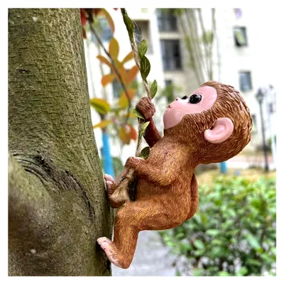 Produktbild von Kletteraffe Baumumarmung Gartenstatue aus Harz für Außenbereich