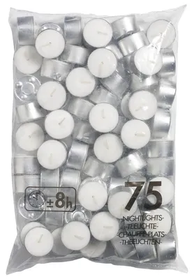 Produktbild von Bolsius Neutraal theelicht 8u zak 75 Wit