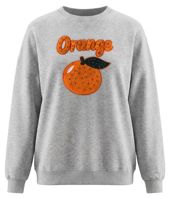 Produktbild von Damen Sweatshirt in Grau, Größe L, mit Rundhalsausschnitt und regulärer Passform