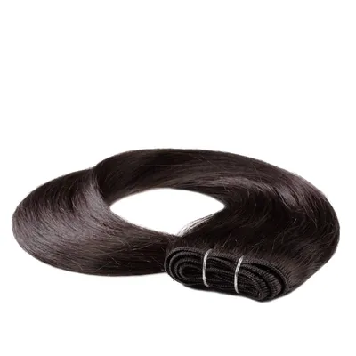 Image de hair2heart baguettes de cheveux humains pour la couture d'extensions droites - 40cm 100g 4/0 brun moyen