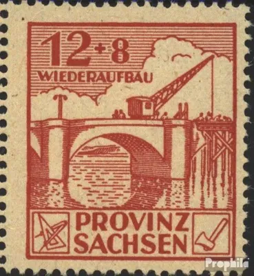 Produktbild von Briefmarken Sowjetische Zone (All.Bes.) 1946 Mi 88VII, verkürztes U postfrisch Wiederaufbau