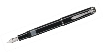 Produktbild von Pelikan M205, Schwarz, Edelstahl, Integriertes Befüllsystem, Harz, Kursiv nib, Edelstahl, Medium