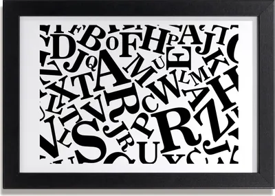 Produktbild von Bild 30x20 MDF-Rahmen, Wandkunst Alphabet
