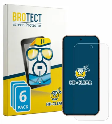 Produktbild von 6x Für Google Pixel 11 Pro Schutzfolie BROTECT Displayschutz Display Schutz Folie Klar Transparent