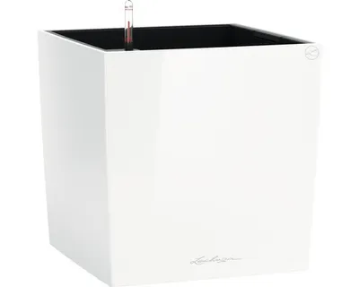 Zdjęcie produktu dla Donica Doniczka Lechuza Do Domu Na Taras CUBE Premium 50 biały połysk