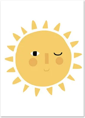 Produktbild von TPFLiving Kunstdruck LW-1011 (OHNE RAHMEN) Poster - Leinwand - Wandbild - Hochauflösender Giclée-Druck, langlebig und hochwertig - You are my sunshine für Kinderzimmer -  - Größe: 50x70cm