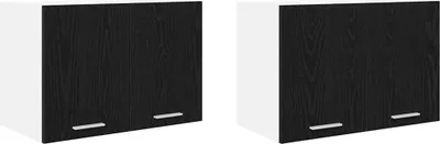 Obrázok produktu pre vidaXL Nástenná skrinka 2 ks Čierny dub a biela 60 x 31 x 40 cm