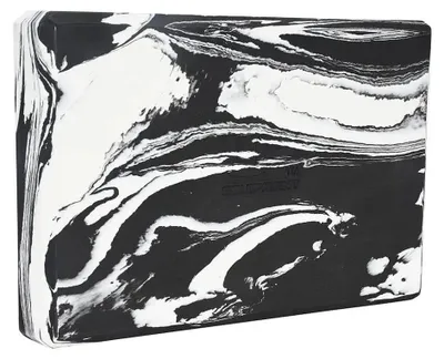 Produktbild von Urban Fitness Yoga Block marmoriert schwarz/weiß 30x20x5cm Schaumstoff