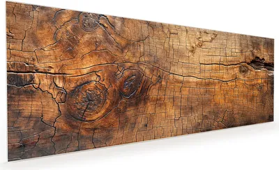 Produktbild von Küchenrückwand Spritzschutz Glas mit Motiv Vintage Holzmaserung 40 x 40 cm