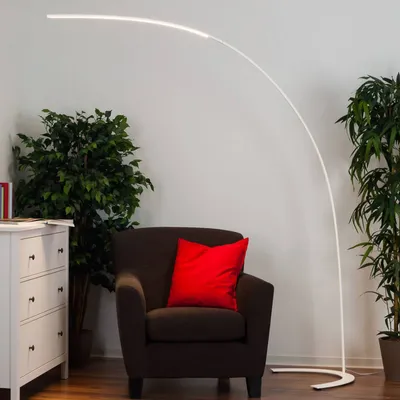 Produktbild von Lindby LED-Stehleuchte Danua, weiß, Metall, Höhe 200cm