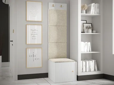 Obrázek produktu pro Stěna do předsíně LURDES 4 - bílá / světlá béžová