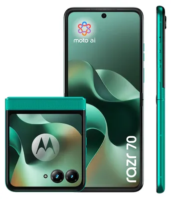 Produktbild von Motorola razr 70, 17,5 cm (6.9"), 8 GB, 256 GB, 50 MP, Android 16.0, Dunkelgrün