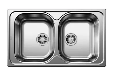 Produktbild von BLANCO Tipo 8, Schrankwaschbecken, Rechteckig, Edelstahl, Edelstahl, 2 Becken, Rechteckig