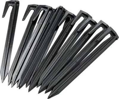 Produktbild von 85 mm Kunststoff-Schrauben - Haken - Schwarz - 100 Stück